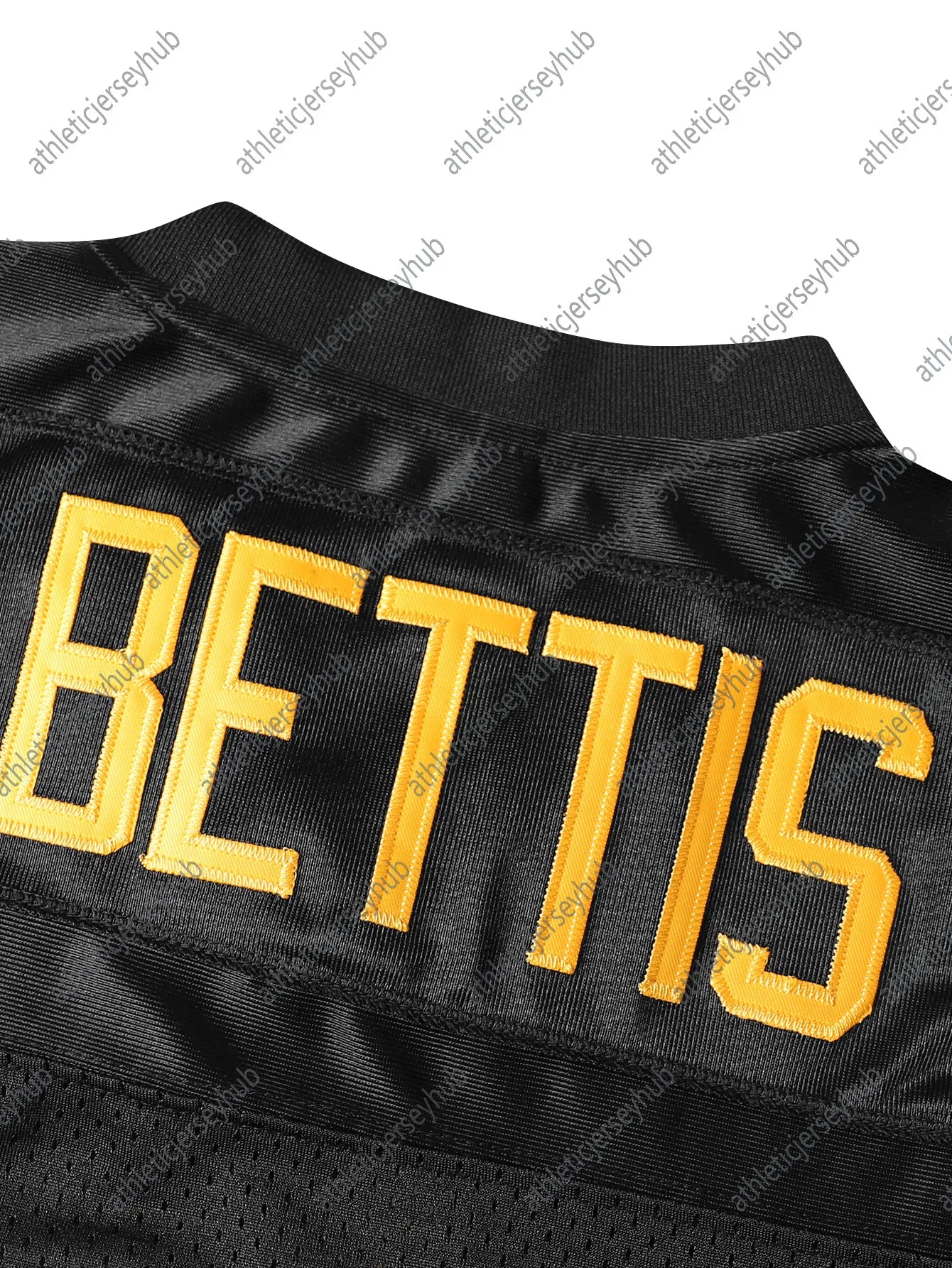 36 Betts 43 Plolamalu Men's Football Jerseys Black Gold Mesh Embroidery Short Sl - SitterJersey.com