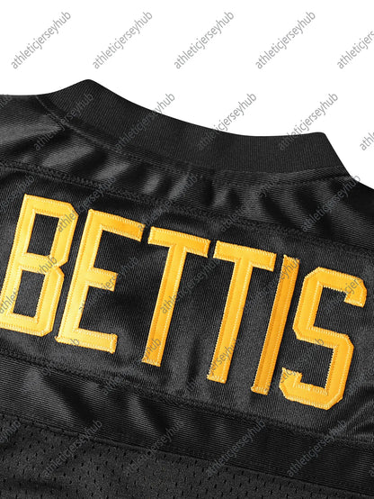 36 Betts 43 Plolamalu Men's Football Jerseys Black Gold Mesh Embroidery Short Sl - SitterJersey.com