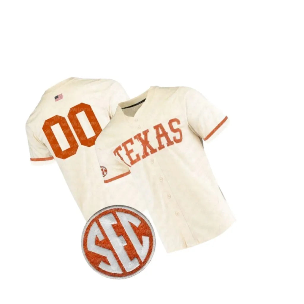 Texas Longhorns Baseball Jerseys Luke Harrison Cal Higgins Max Grubbs Connor McC - SitterJersey.com