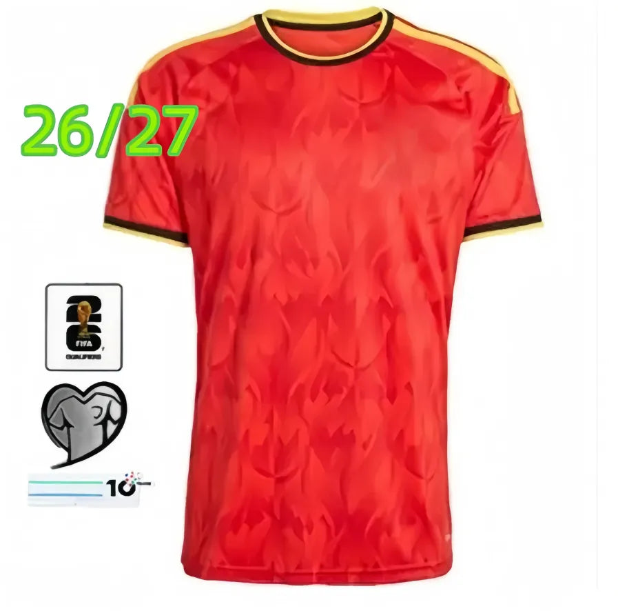2026 Belgium World Cup Soccer Jerseys DE BRUYNE R. LUKAKU E. HAZARD 25 26 MERTEN - SitterJersey.com