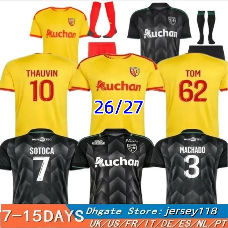 26 27 maillots de foot rc lens soccer jersey 2026 2027 Medina Nzola Said Koyalip - SitterJersey.com