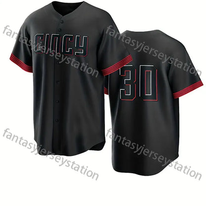 Men's #5 Embroidered Baseball Bench Jersey - V-Neck, Short Sleeve, Polyester Spo - SitterJersey.com