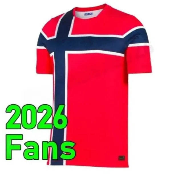 Uruguay Soccer Jersey 2026 4XL Norway Jersey 2026 HAALAND World Cup Soccer Jerseys SORLOTH NUSA AASGAARD HORN MYHRE DONNUM RYERSON MOLLER WOLFE AJER STRAND Norway Kit Home Away Football Shirt - SitterJersey.com