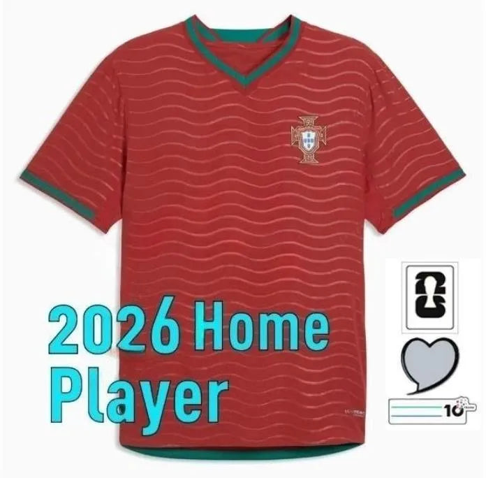 Portugal 2026 World Cup Jersey Portugal Jersey 2026 World Cup Soccer Jerseys Portuguesa Ronaldo JOAO FELIX BERNARDO B. FERNANDES PEPE 26 27 Maillot Portugal Football Shirt Team Men Kids Kit Top - SitterJersey.com