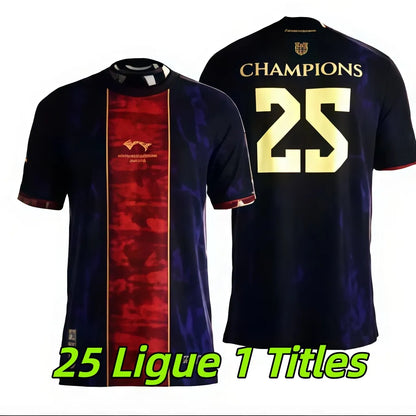 Psges jersey 26 27 maillot psges O.DEMBELE KVARATSKHELIA EMERY RAMOS HAKIMI N.ME - SitterJersey.com