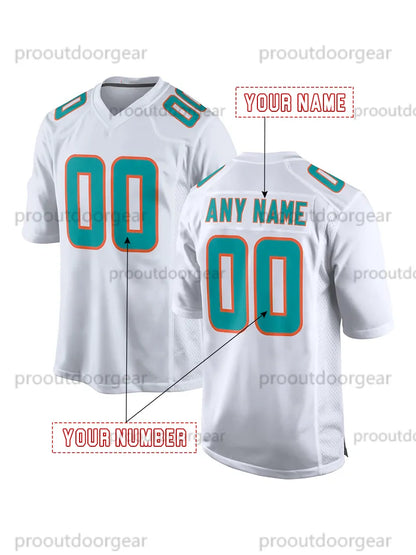 Custom Football Jersey Marino Hill Waddle Huntley Tagovailoa Thompson Achane Foo - SitterJersey.com