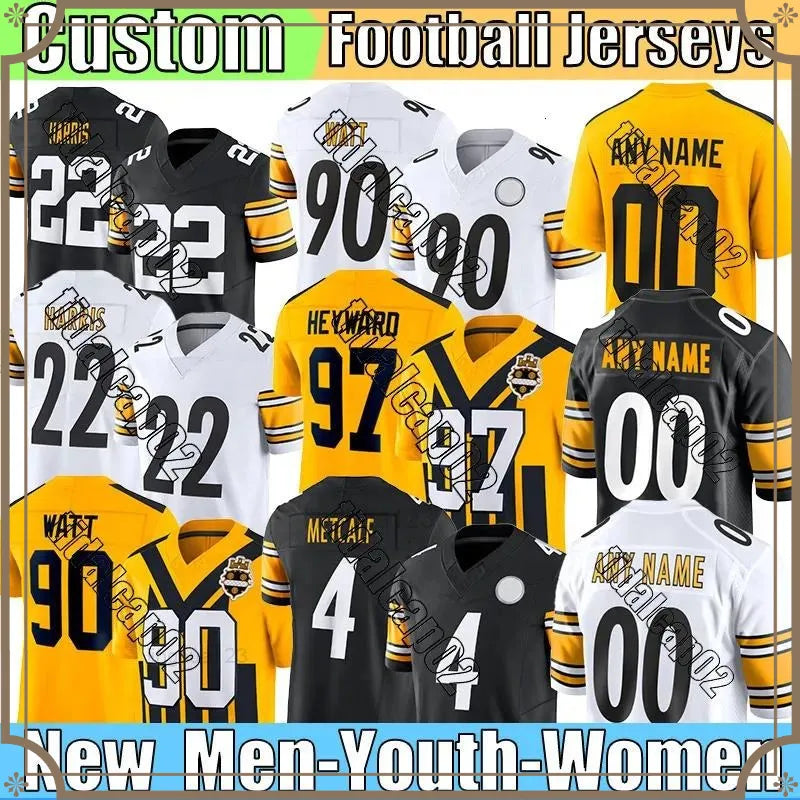 Pittsburghes SteelersS Jersey SteelersJersey 16 Drew Allar 17 Germie Bernard 71  - SitterJersey.com