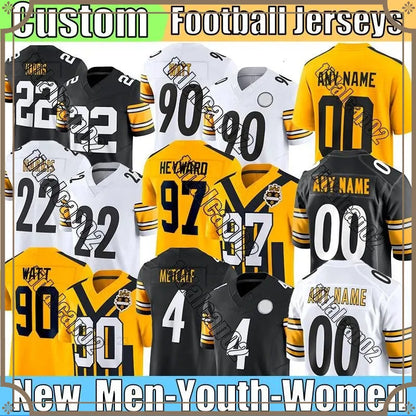 Pittsburghes SteelersS Jersey SteelersJersey 16 Drew Allar 17 Germie Bernard 71  - SitterJersey.com