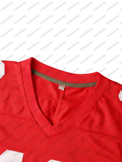 #13 PURDY Comfy V-Neck Football Jerseys Men Mesh Embroidery for Training and Com - SitterJersey.com