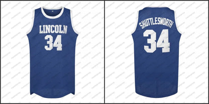 #34 SHUTTLESWORTH Men's Basketball Jersey Sweatshirt - Embroidered Movie Mesh Le - SitterJersey.com