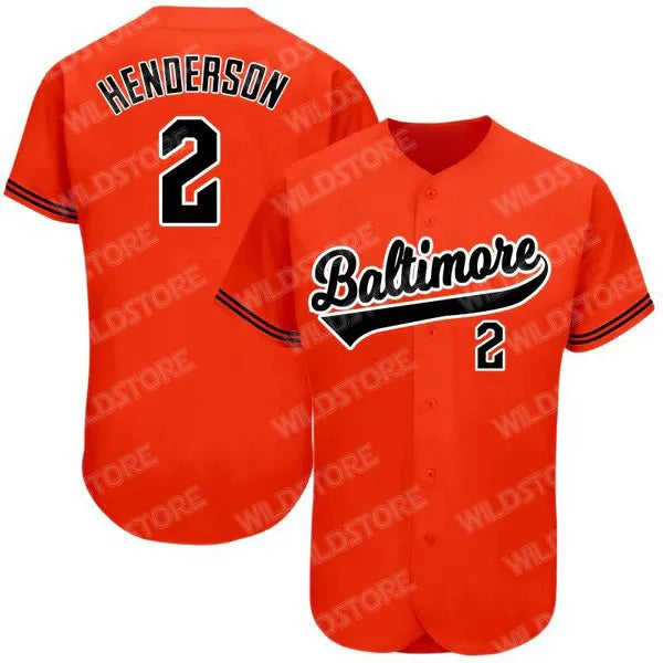 Orange Baltimo Re Baseball Jerseys Men's Sewing Embroidery High Quality In Stock - SitterJersey.com