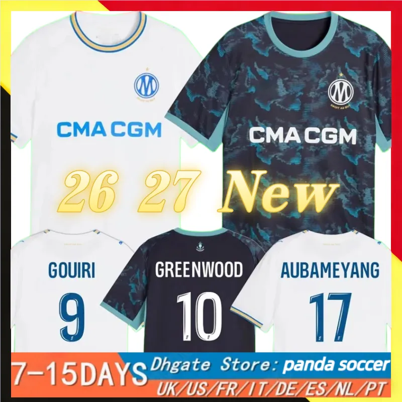 26 27 Maillot Marseille 2027 OM Monumentale Soccer Jerseys GREENWOOD RULLI BALER - SitterJersey.com
