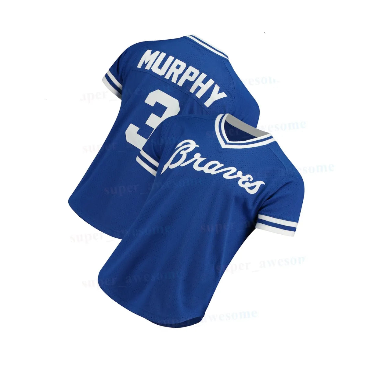 Ronald Acuna Jr Braves Baseball Jersey Matt Olson Ozzie Albies Austin Riley Chri - SitterJersey.com