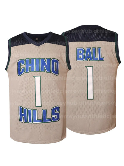 Mens CHINO HILLS 1 BALL Basketball Jersey Breathable Stretchy Sleeveless Sports  - SitterJersey.com