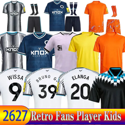 Newcastle 26 27 Football Shirt Black Children's Set Top BARNES BRONO G. Gordon I - SitterJersey.com
