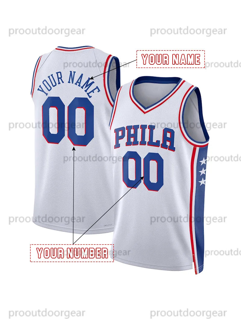 0 Maxey 2025 Basketball Jersey Iverson Embiid McCain George Harden Lowry Drummon - SitterJersey.com