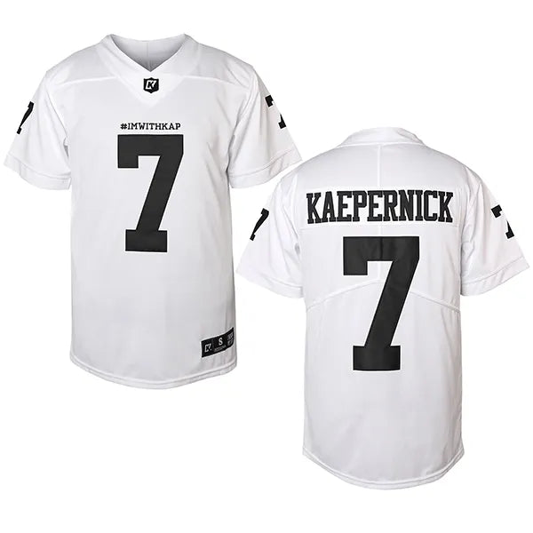 Comfy Letter and Number 7 Embroidery KAEPERNICK Short Sleeve V-Neck Football Jer - SitterJersey.com