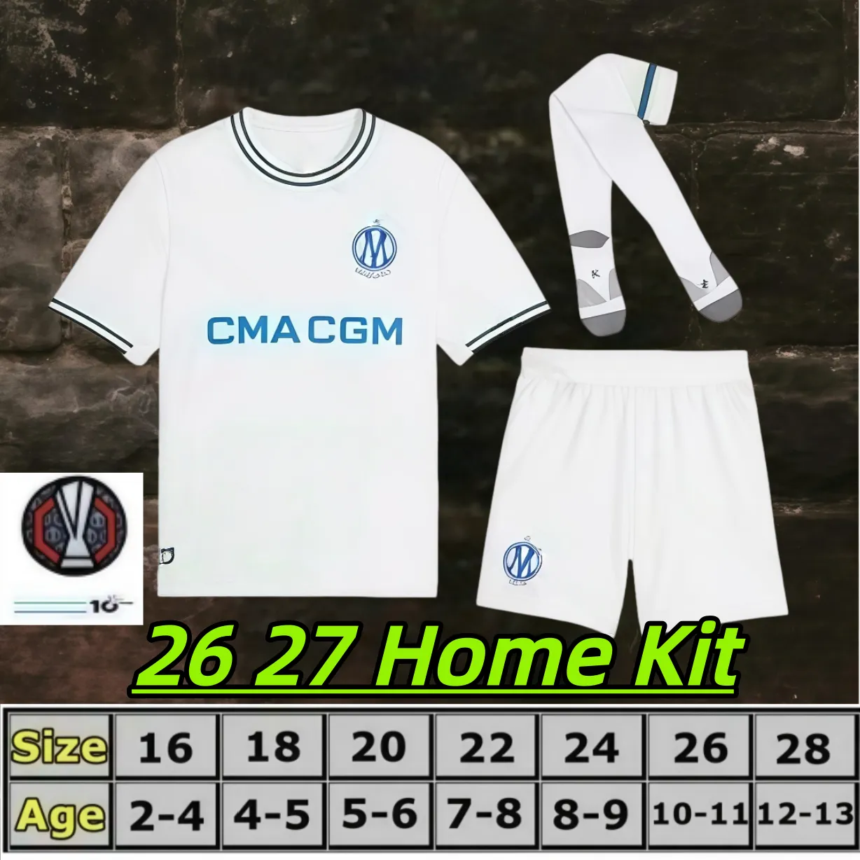 26 27 Maillot Marseille 2027 OM Monumentale Soccer Jerseys GREENWOOD RULLI BALER - SitterJersey.com