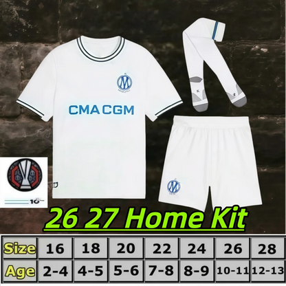 26 27 Maillot Marseille 2027 OM Monumentale Soccer Jerseys GREENWOOD RULLI BALER - SitterJersey.com