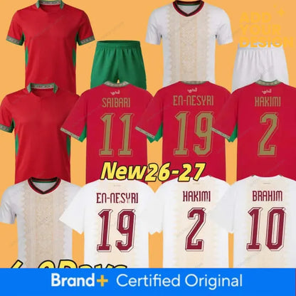 Morocco Jersey 2026 Morocco Jersey World Cup 2026 Maillot Maroc Soccer Jerseys National Team HAKIMI BRAHIM OUNAHI SAISS ZIYECH Y.EN NESYRI 26 27 Special Football Shirts Tops Kids Kits - SitterJersey.com