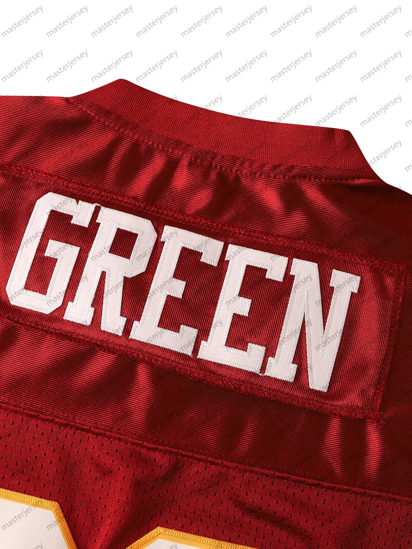 #28 GREEN Men's Comfy V-Neck Football Jerseys Mesh Embroidery For Training And C - SitterJersey.com