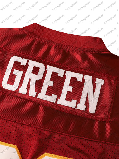 #28 GREEN Men's Comfy V-Neck Football Jerseys Mesh Embroidery For Training And C - SitterJersey.com