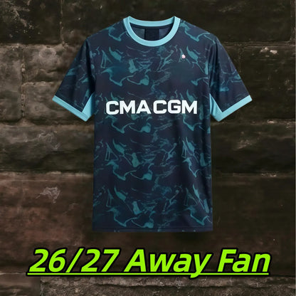 26 27 Maillot Marseille 2027 OM Monumentale Soccer Jerseys GREENWOOD RULLI BALER - SitterJersey.com