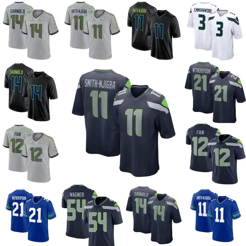 New Cooper Kupp Sam Darnold Jersey Jaxon Smith-Njigba Jalen Milroe Zabel Devon W - SitterJersey.com
