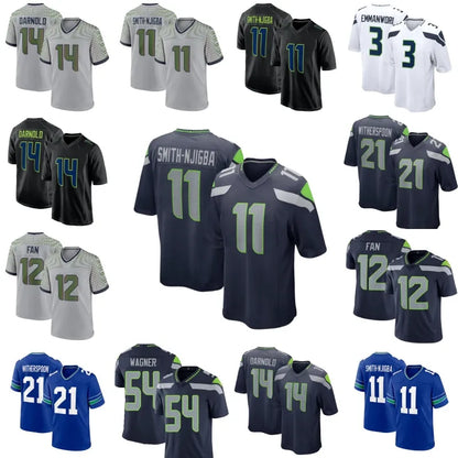 New Cooper Kupp Sam Darnold Jersey Jaxon Smith-Njigba Jalen Milroe Zabel Devon W - SitterJersey.com