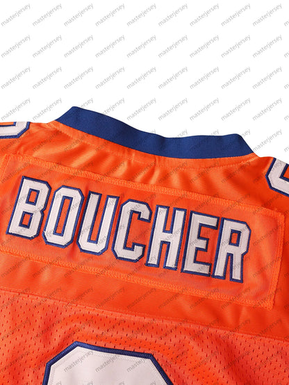Youth/Kids #9 BOUCHER Orange Loose Breathable American Football Jerseys Embroide - SitterJersey.com