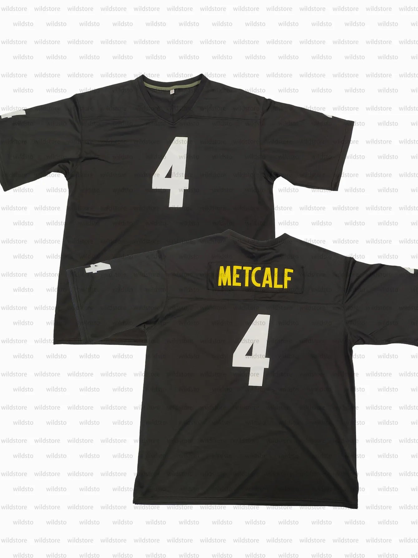 Embroidered Polyester Jersey, V-Neck Short Sleeve Sports Top, Loose Fit for Socc - SitterJersey.com