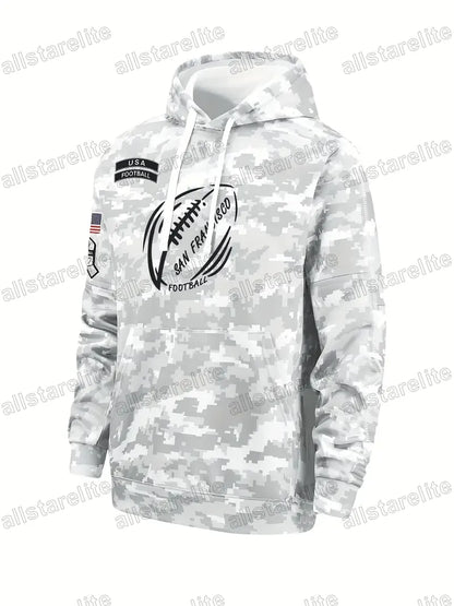 Custom Salute To Service Pullover Football Hoodie Jersey individuation Stitch Ca - SitterJersey.com