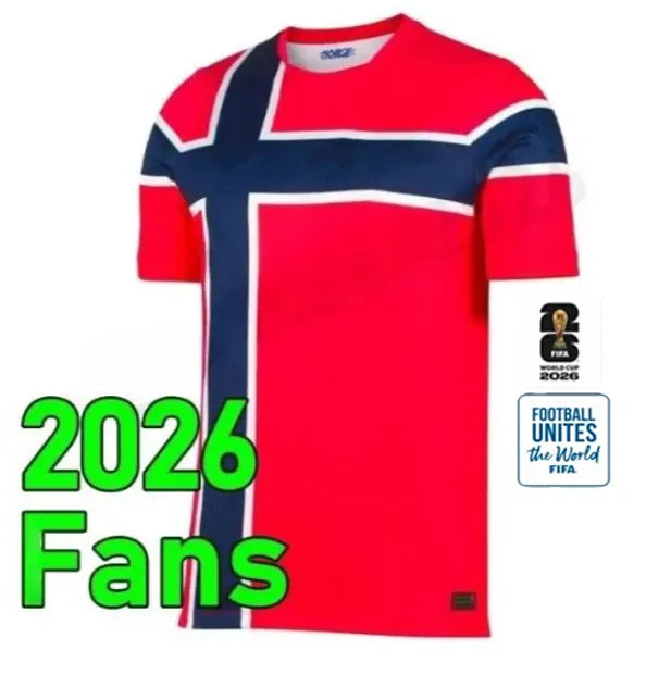 Uruguay Soccer Jersey 2026 4XL Norway Jersey 2026 HAALAND World Cup Soccer Jerseys SORLOTH NUSA AASGAARD HORN MYHRE DONNUM RYERSON MOLLER WOLFE AJER STRAND Norway Kit Home Away Football Shirt - SitterJersey.com