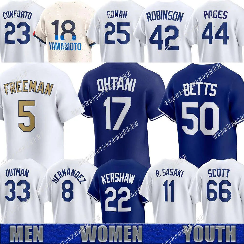 Ohtani Baseball Jersey Freeman Betts Yamamoto Edman Custom Sweatshirt - Embroide - SitterJersey.com