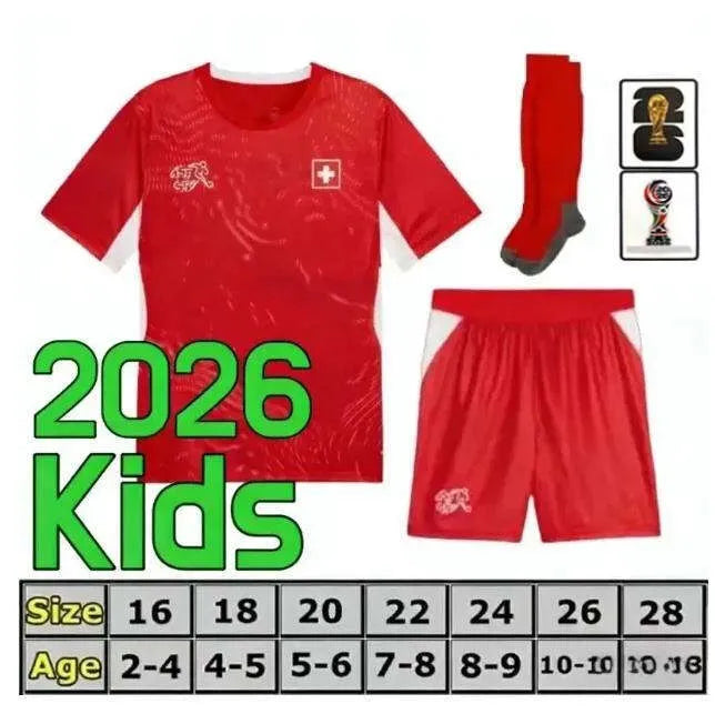 Switzerland Jersey 2026 World Cup National Team Soccer Jerseys 26 27 ELVEDI AKAN - SitterJersey.com