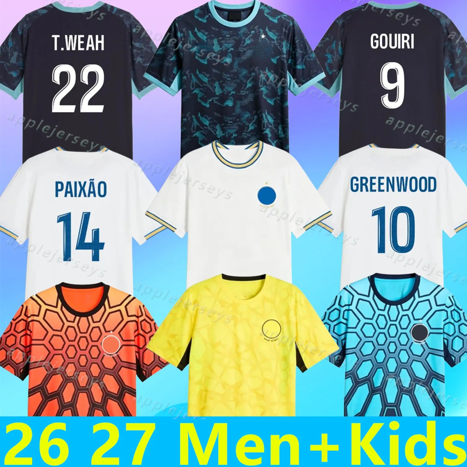 25 26 27 maillot de foot GREENWOOD marseille jersey soccer PAVARD MEDINA PAIxao  - SitterJersey.com