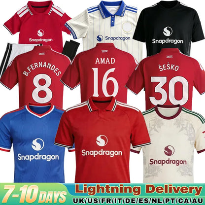Manchester 26 27 soccer jerseys FERNANDES CUNHA SESKO unite AMAD MBEUMO MANIOO f - SitterJersey.com