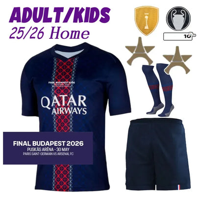 Psges jersey Soccer Jerseys DEMBELE HAKIMI 25 26 27 enfants 2026 football shirts - SitterJersey.com