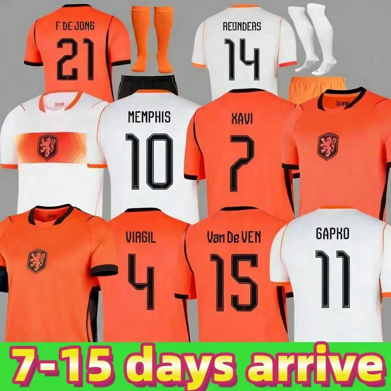 Netherlands Jersey 2026 Netherlands Jersey 2026 World Cup Dutch National Nederlands Elftal Soccer Jerseys F. JONG DE LIGT 26 27 Holland Football Shirt XAVI Kids Kit Retro1988 2010 2012 2008 - SitterJersey.com