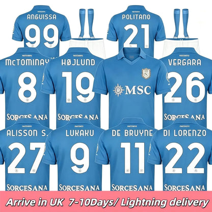centenary DE BRUYNE SSC napooli 26 27 soccer jerseys LUKAKU Napless KVARATSKHELI - SitterJersey.com