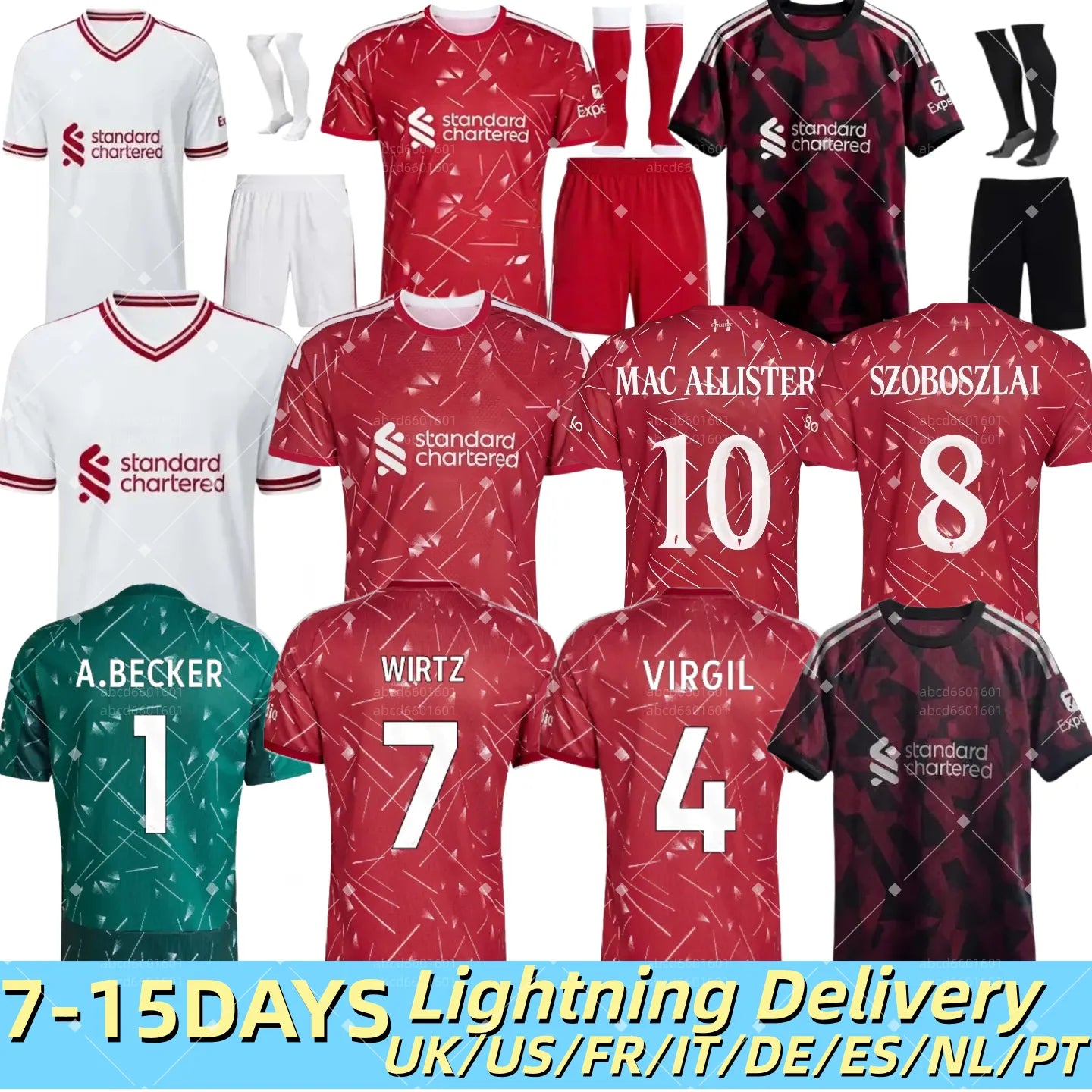 Liverpool Kit 25 26 27 Soccer Jerseys Mohamed Salah ISAK Wirtz Ekitike SZOBOSZLA - SitterJersey.com