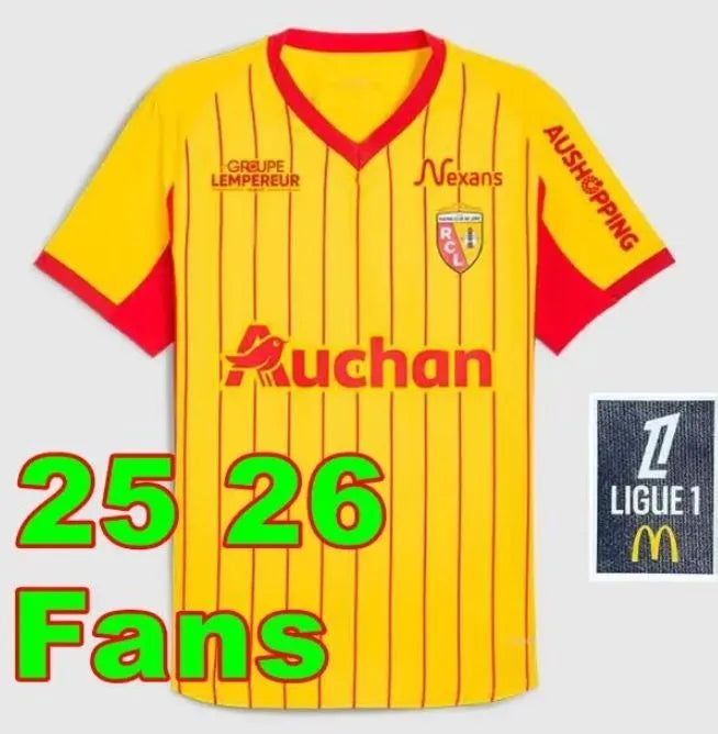 25 26 27 Home Away Maillot RC Lens Soccer Jerseys THIRD Saint-Barbe Special KAKU - SitterJersey.com