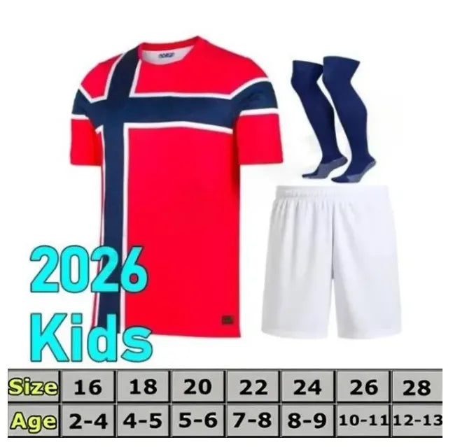 Uruguay Soccer Jersey 2026 4XL Norway Jersey 2026 HAALAND World Cup Soccer Jerseys SORLOTH NUSA AASGAARD HORN MYHRE DONNUM RYERSON MOLLER WOLFE AJER STRAND Norway Kit Home Away Football Shirt - SitterJersey.com