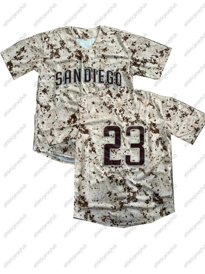 Vintage Sports Baseball Jersey Shirt - Polyester 100%, V-Neck, Embroidered Numbe - SitterJersey.com