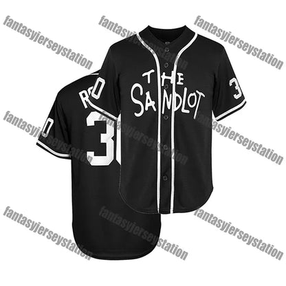 The Sandlot Baseball Jersey 11 Yeah-Yeah Blue Embroidered Baseball Sports Tops B - SitterJersey.com