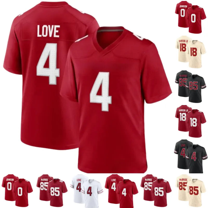 Kyler Murray Marvin Harrison Jr. Football Jerseys Trey McBride Budda Baker JJ Wa - SitterJersey.com