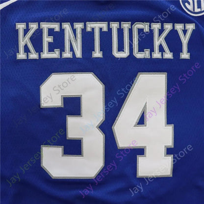 Kentucky Wildcat Basketball Jersey College 1 Denzel Aberdeen 00 Otega Oweh 5 Col - SitterJersey.com