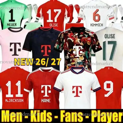 bayern 26 27 KANE Soccer Jerseys LUIS DIAZ MUSIALA OLISE N.Jackson GNABRY MUnICH - SitterJersey.com