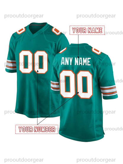 Custom Football Jersey Marino Hill Waddle Huntley Tagovailoa Thompson Achane Foo - SitterJersey.com