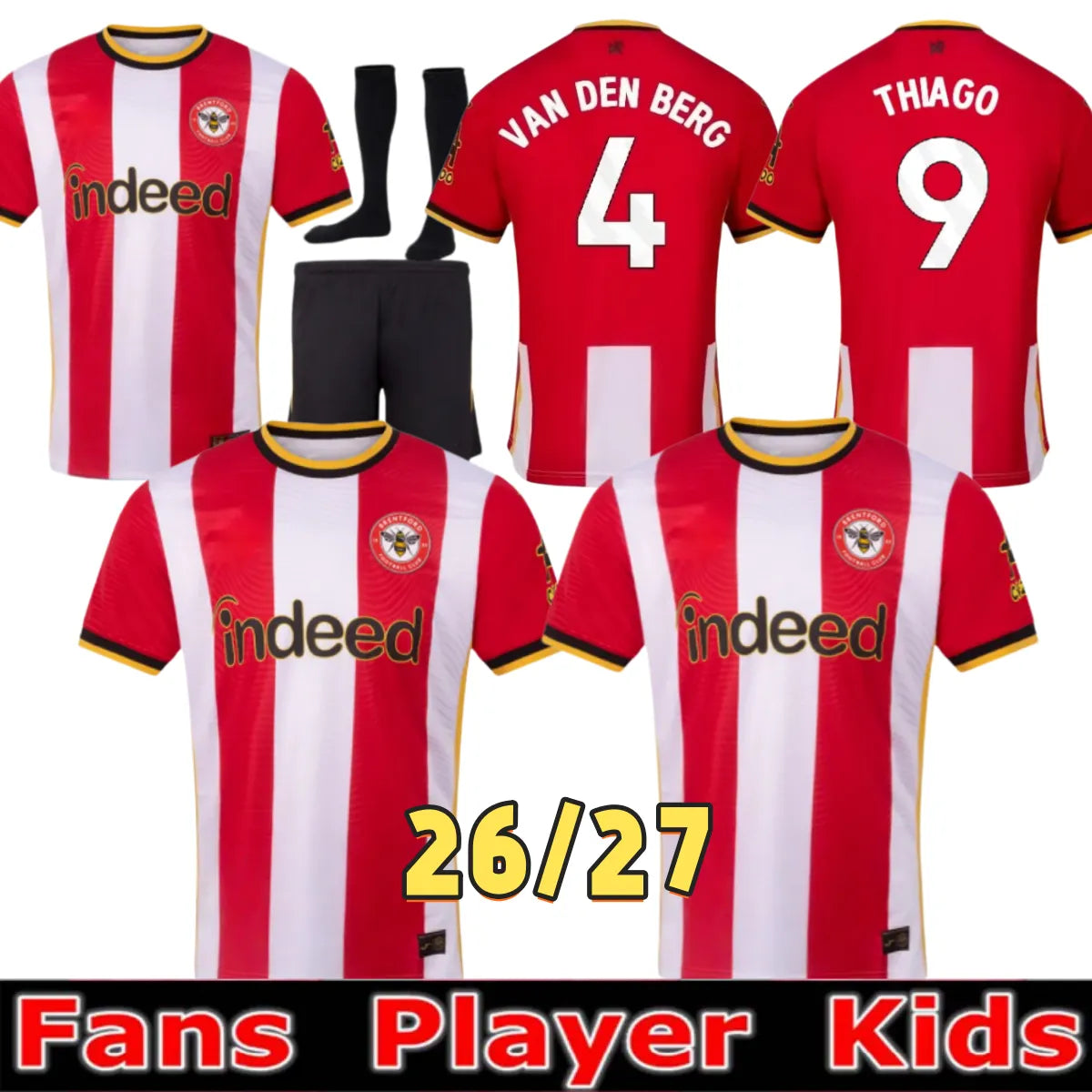 Brentforded 26 27 Jersey 2026 2027 Home Away Fans Soccer Jerseys Player Men kids - SitterJersey.com